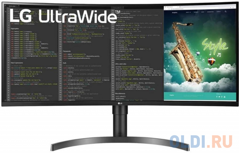 

Монитор 35" LG UltraWide 35WN75C-B черный VA 3440x1440 300 cd/m^2 5 ms HDMI DisplayPort USB Type-C USB Аудио