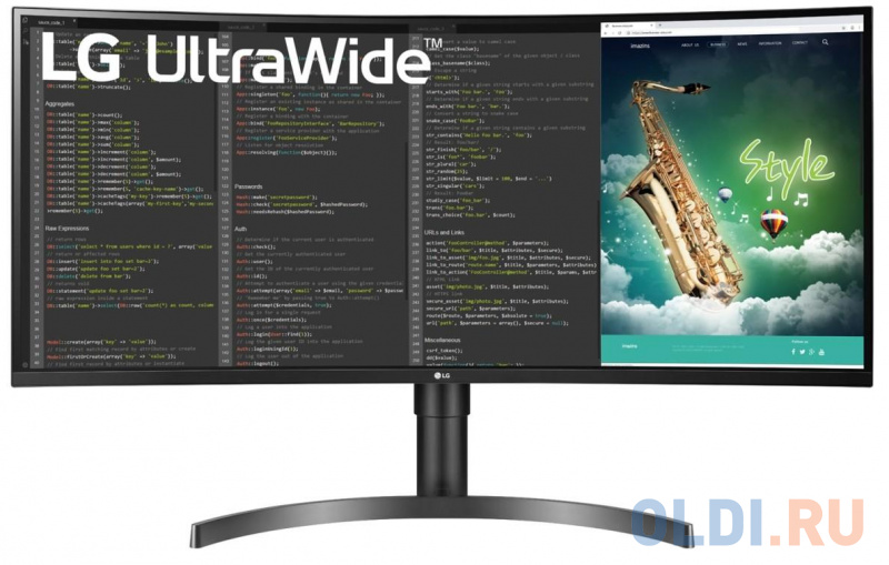 

Монитор 35" LG UltraWide 35WN65C-B черный VA 3440x1440 300 cd/m^2 5 ms HDMI DisplayPort USB Аудио