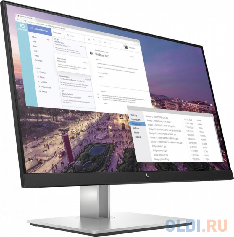 Монитор 23" HP E23 G4 черный IPS 1920x1080 250 cd/m^2 5 ms HDMI DisplayPort VGA USB 9VF96AA фото