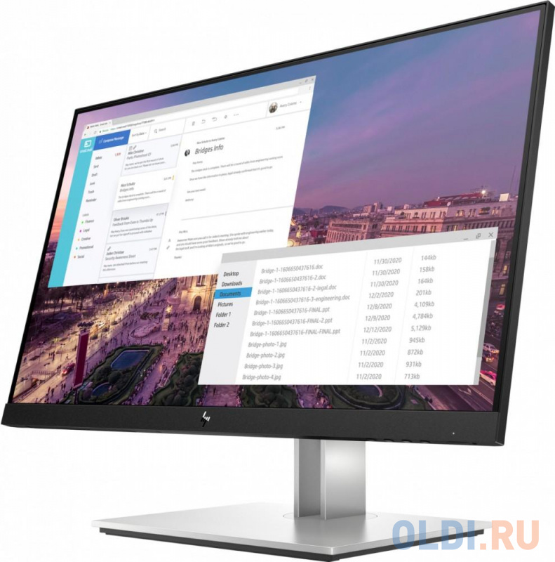 Монитор 23" HP E23 G4 черный IPS 1920x1080 250 cd/m^2 5 ms HDMI DisplayPort VGA USB 9VF96AA фото