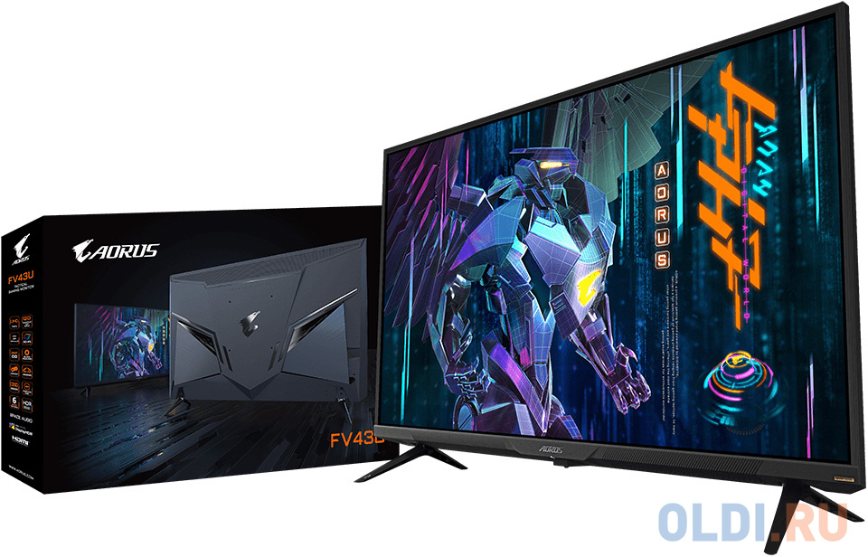 Монитор 43" GigaByte Aorus FV43U черный VA 3840x2160 1000 cd/m^2 1 ms HDMI DisplayPort Аудио USB USB Type-C фото