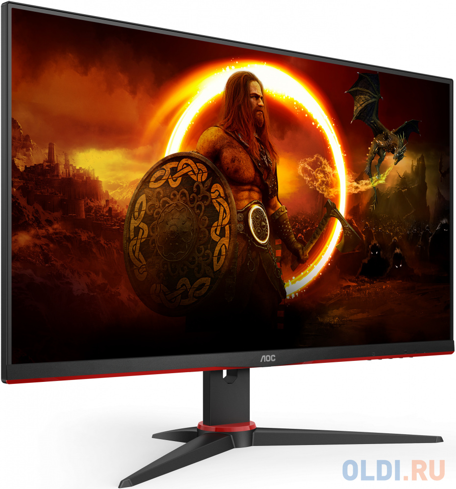 МОНИТОР 23.8" AOC 24G2SAE Black-Red (VA, 1920x1080, 165Hz, 1 ms, 178°/178°, 350 cd/m, 3000:1, +2xHDMI 1.4, +DisplayPort фото