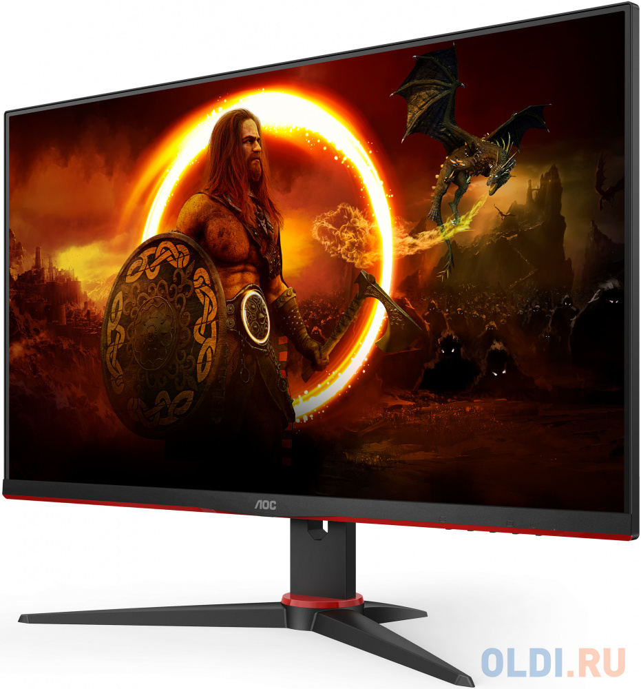 МОНИТОР 23.8" AOC 24G2SAE Black-Red (VA, 1920x1080, 165Hz, 1 ms, 178°/178°, 350 cd/m, 3000:1, +2xHDMI 1.4, +DisplayPort фото