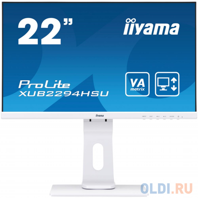 

Монитор жидкокристаллический Iiyama Монитор LCD 21.5'' [16:9] 1920х1080(FHD) VA, nonGLARE, 250cd/m2, H178°/V178°, 3000:1, 80M:1, 16.7M, 4ms,