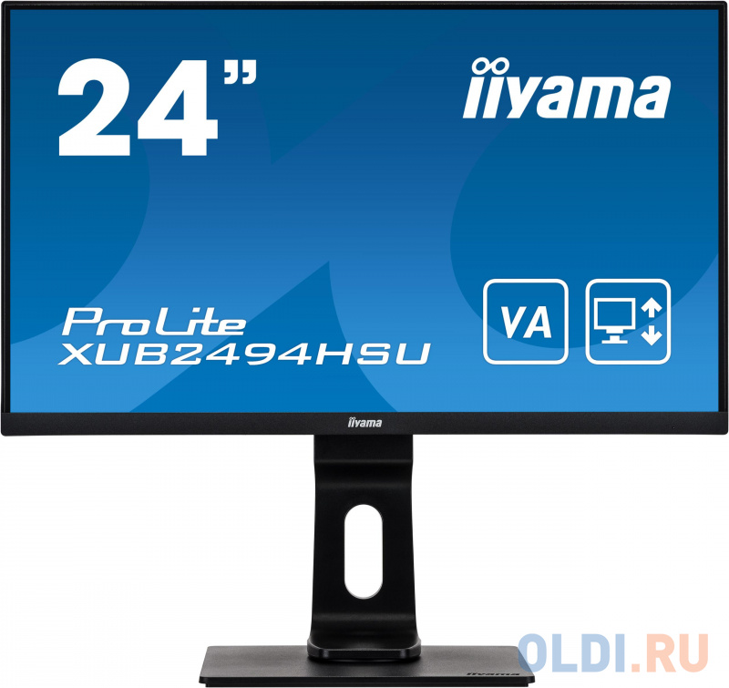 

Монитор 23.8" iiYama ProLite XUB2494HSU-B1 черный VA 1920x1080 250 cd/m^2 3 ms HDMI DisplayPort VGA Аудио USB