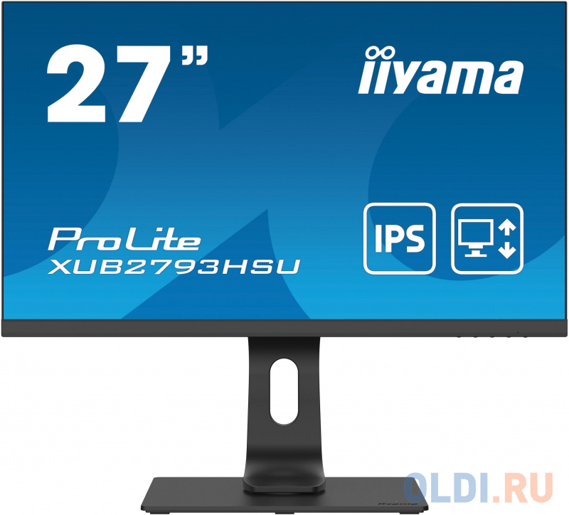 

Монитор Iiyama 27" ProLite XUB2793HSU-B4 черный IPS LED 4ms 16:9 HDMI M/M матовая HAS Pivot 1000:1 250cd 178гр/178гр 1920x1080 D-Sub DisplayPort FHD USB 4.2кг