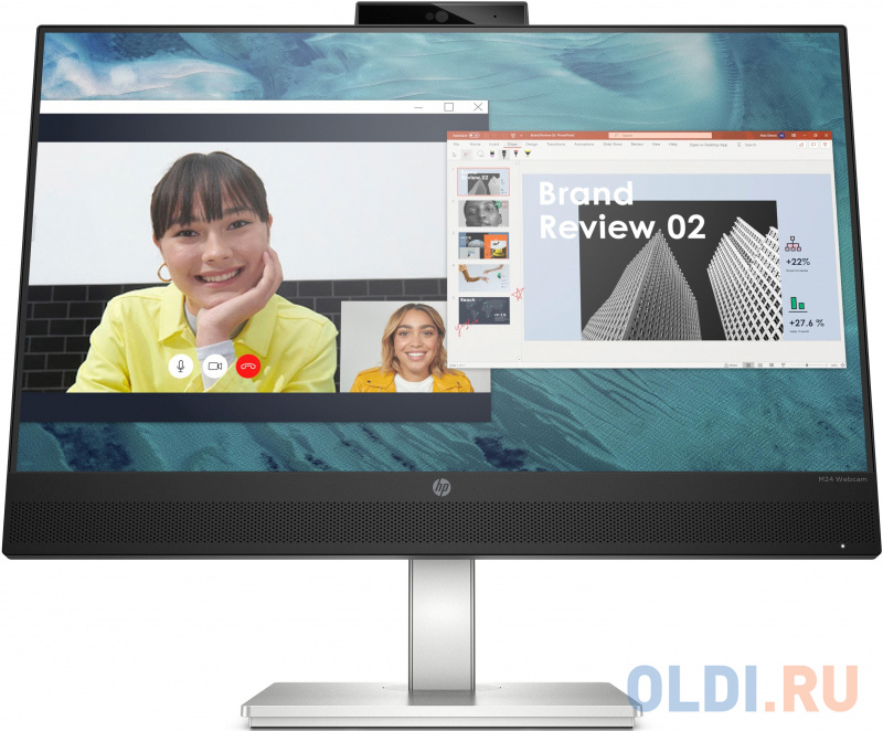 

Монитор 23.8" HP M24 Webcam черный 459J3AA