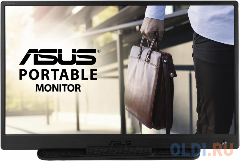 Монитор Asus 15.6" Portable MB165B черный TN LED 10ms 16:9 M/M матовая 500:1 220cd 90гр/65гр 1366x768 USB Touch 90LM0703-B01170 ZenScreen MB165B - фото 1