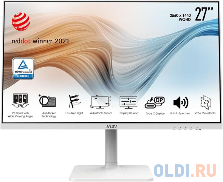 Монитор LCD Modern MD271QPW 27'' 2560x1440 (WQHD), 1000:1, 100000:1, 5ms, HDMI 9S6-3PA4FH-040 - фото 1