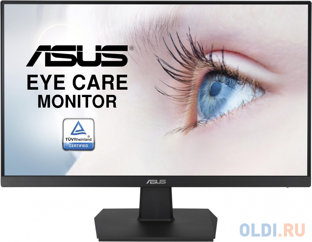 ASUS VA24EHE 23.8" Wide LED IPS monitor, 16:9, FHD 1920x1080, 5ms(GTG), 250 cd/m2, 100M :1 (3000:1), 178°(H), 178°(V), D-Sub, DVI-D, HDMI, 75 Hz, VESA 100x100 mm, Kensington lock, Flicker free, black, HDMI cable 90LM0569-B01170 - фото 4