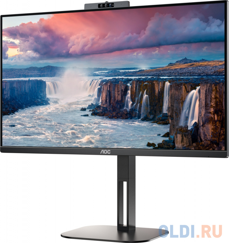 МОНИТОР 23.8" AOC 24V5CW Black с поворотом экрана (IPS, 1920x1080, 75Hz, 1 ms, 178°/178°, 300 cd/m, 20M:1, +HDMI, +DP) фото
