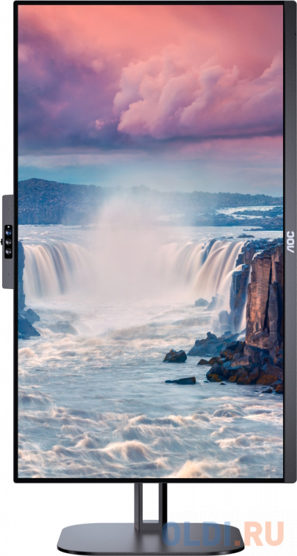 МОНИТОР 23.8" AOC 24V5CW Black с поворотом экрана (IPS, 1920x1080, 75Hz, 1 ms, 178°/178°, 300 cd/m, 20M:1, +HDMI, +DP) фото
