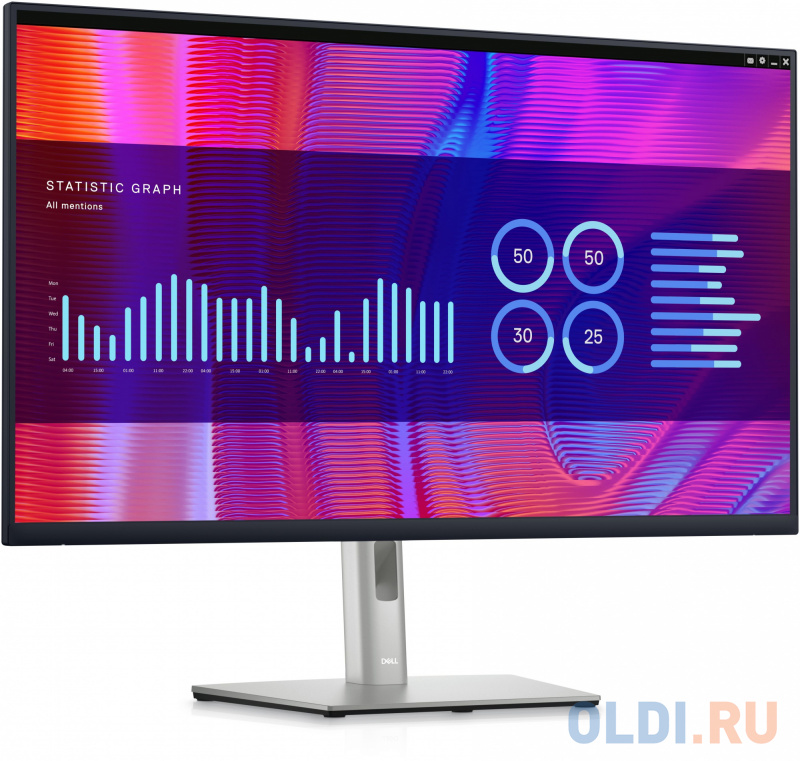 Монитор Dell 32" P3223DE черный IPS LED 5ms 16:9 HDMI матовая HAS Pivot 1000:1 350cd 178гр/178гр 2560x1440 DisplayPort USB 11.7кг 210-BDGB - фото 2