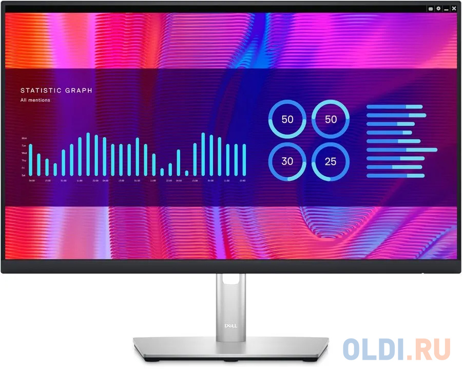 Монитор Dell 23.8" P2423DE черный IPS LED 5ms 16:9 HDMI матовая HAS Piv 1000:1 300cd 178гр/178гр 2560x1440 DP USB 5.98кг 210-BDDW - фото 1