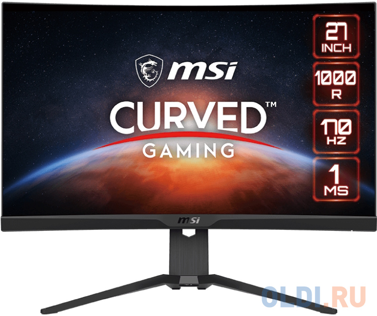 MSI Optix 27" G272CQP {VA 2560x1440 Curved 170Hz 1ms 2xHDMI DisplayPort AudioOut black} [9S6-3CC94T-008] - фото 1