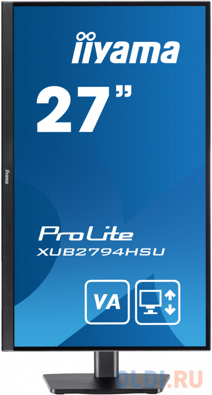 Монитор LCD 27" ETE VA-panel, 1920x1080, 15cm height adj. stand, 250cd/m, 4ms, Speakers, HDMI, DisplayPort, Speakers, USB-HUB 2x 3.0 фото