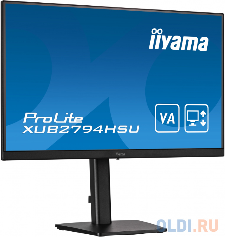 Монитор LCD 27" ETE VA-panel, 1920x1080, 15cm height adj. stand, 250cd/m, 4ms, Speakers, HDMI, DisplayPort, Speakers, USB-HUB 2x 3.0 фото