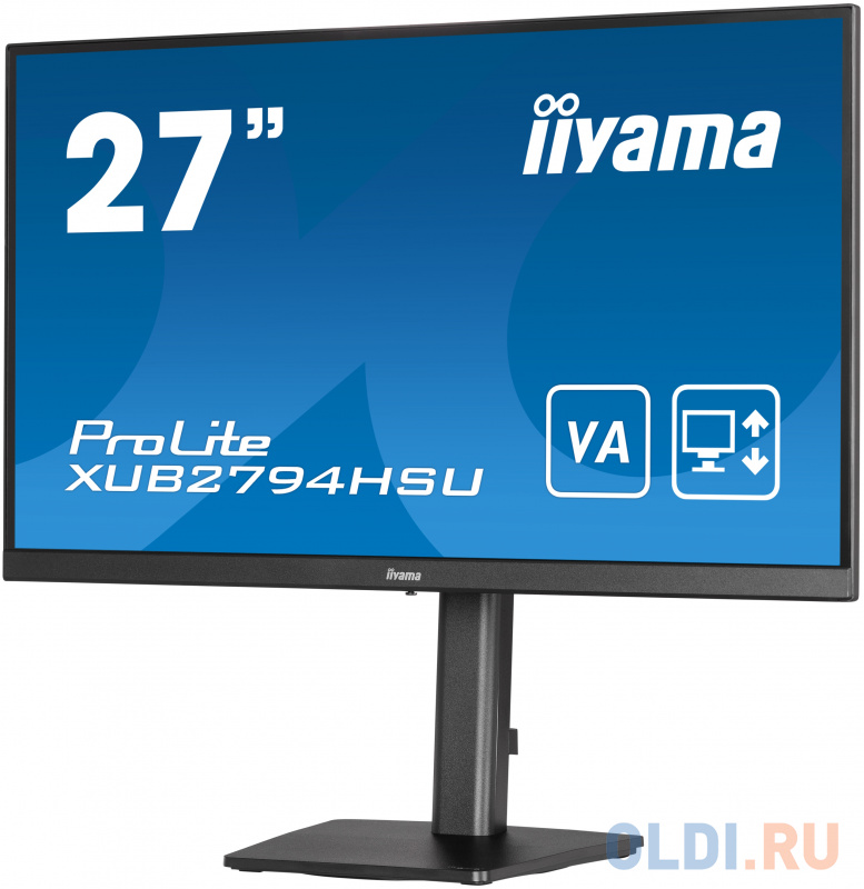 Монитор LCD 27" ETE VA-panel, 1920x1080, 15cm height adj. stand, 250cd/m, 4ms, Speakers, HDMI, DisplayPort, Speakers, USB-HUB 2x 3.0 фото