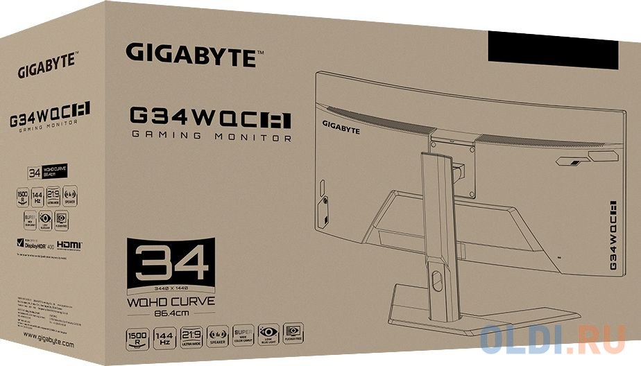 Монитор 34" GigaByte G34WQC фото