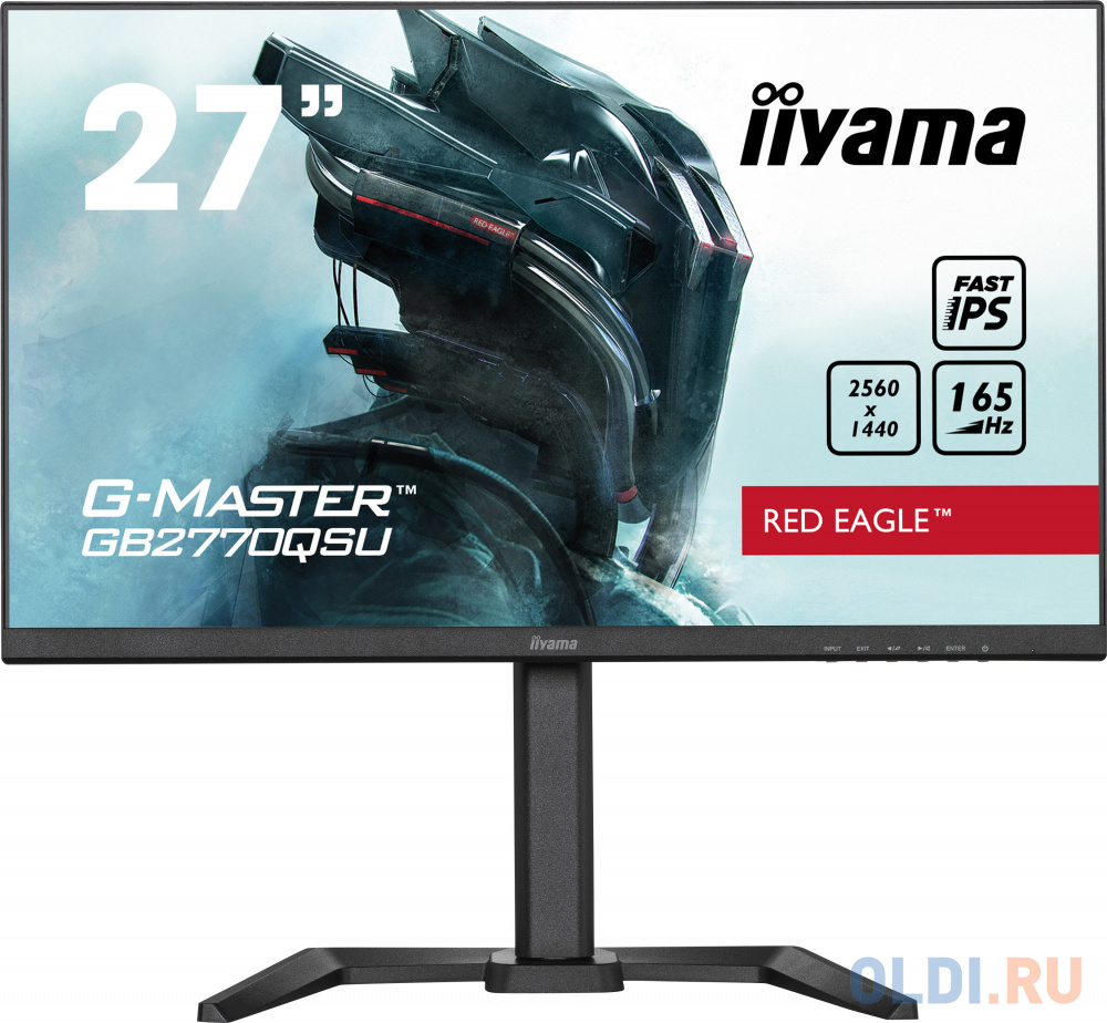 Монитор LCD 27'' [16:9] 2560х1440(WQHD) IPS, nonGLARE, 165 Hz, 400cd/m2, H178°/V178°, 1000:1, 80M:1, 16.7M, 0,5 ms, HDMI, DP, USB-Hub, Heigh msi modern md2412p 23 8 16 9 fhd 1920x1080 ips flat 1ms mprt 1000 1 100m 1 300nit 178 178 hdmi 1 4 usb c speaker tilt swivel height pivot vesa