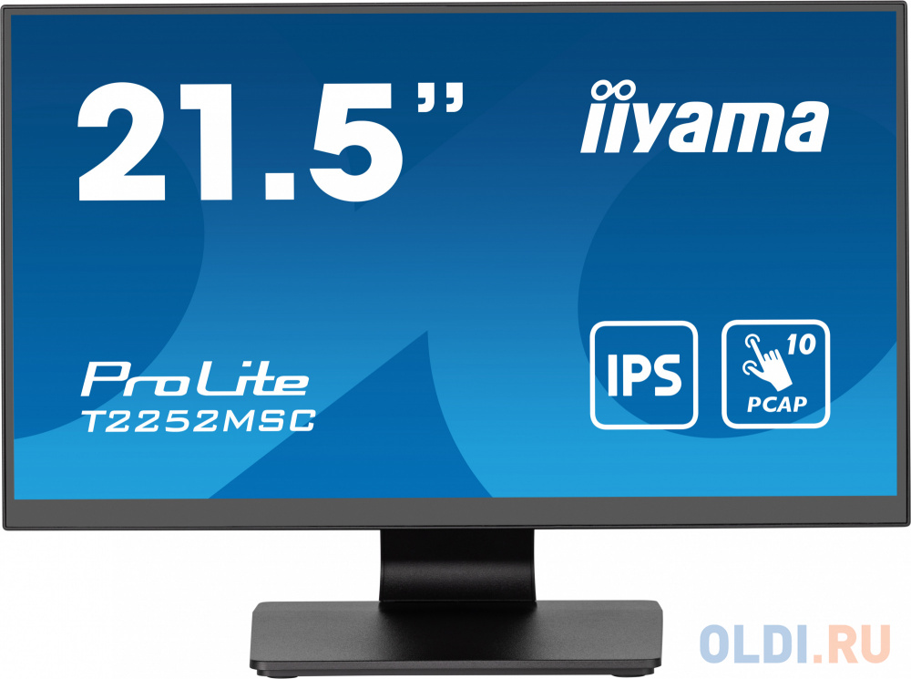 Монитор Iiyama 21.5" ProLite T2252MSC-B2 черный IPS LED 5ms 16:9 HDMI M/M глянцевая 250cd 178гр/178гр 1920x1080 60Hz DP FHD USB Touch 4.5кг