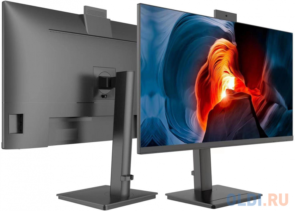 Монитор NPC 27" MF2712-B черный IPS LED 4ms 16:9 HDMI M/M Cam матовая HAS Piv 300cd 178гр/178гр 1920x1080 100Hz G-Sync FreeSync VGA DP FHD USB 7.