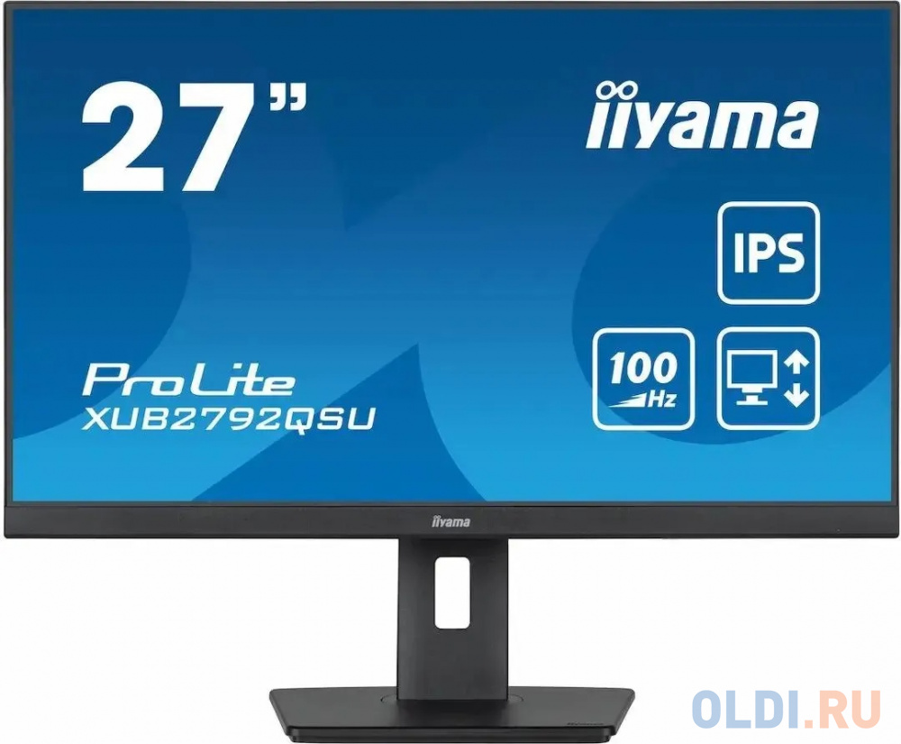 Монитор Iiyama 27" XUB2792QSU-B6 черный IPS LED 0.4ms 16:9 HDMI M/M матовая HAS Piv 1300:1 350cd 178гр/178гр 2560x1440 100Hz DP WQ USB 6.1кг