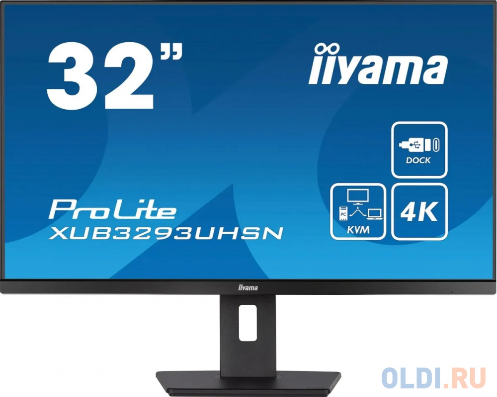 Монитор Iiyama 31.5" XUB3293UHSN-B5 черный IPS LED 4ms 16:9 HDMI M/M матовая HAS 1000:1 350cd 178гр/178гр 3840x2160 60Hz DP 4K USB 9.9кг