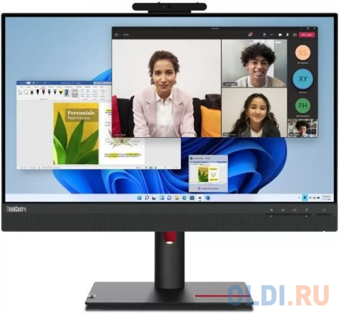 МОНИТОР 23.8" Lenovo ThinkVision TIO24 (Gen5) Black (IPS, 1920x1080, 4ms, 3in1 connection w/ Tiny, DP, HDMI, USB Hub, Mic - 12NAGAT1UK_RU