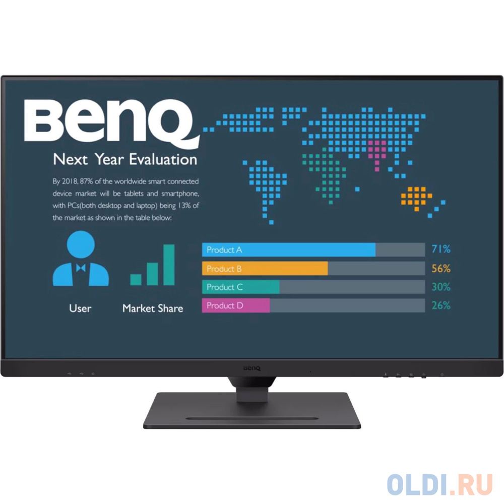 Benq BL3290QT 31,5'', 2560x1440, IPS,  60Hz, 20M:1, 350cd, 5ms, HDMI, DP; 3*USB 3.2; USB C*65W, Speakers, Height adj 110, Pivot, 99% sRGB, F