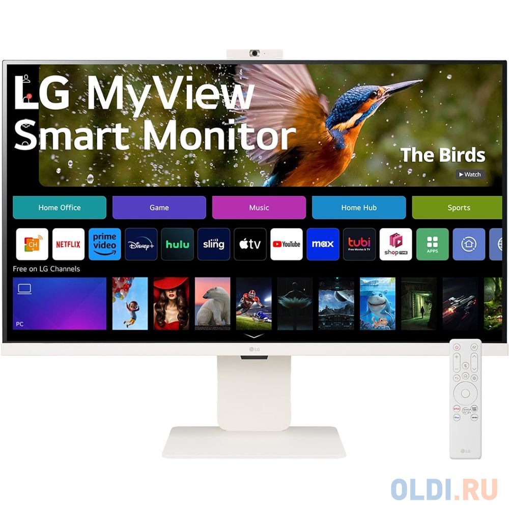 Монитор LG 31.5" MyView 32SR85U-W белый IPS LED 16:9 HDMI M/M Cam матовая HAS 400cd 178гр/178гр 3840x2160 60Hz 4K USB 7.7кг - 32SR85U-W.ARUZ