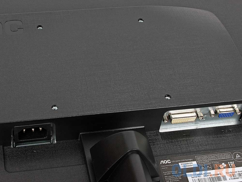Монитор 21.5" AOC E2270SWDN Black WLED, 1920x1080, 5ms, 200 cd/m2, 600:1 (DCR 20M:1), D-Sub, DVI, vesa фото