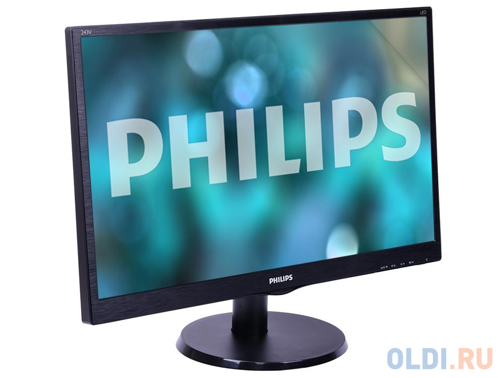 Монитор 23.6" Philips 243V5QHSBA/00(01) Black VA, 1920x1080, 8ms, 250 cd/m2, 3000:1 (DCR 10M:1), D-Sub, DVI, HDMI, vesa фото