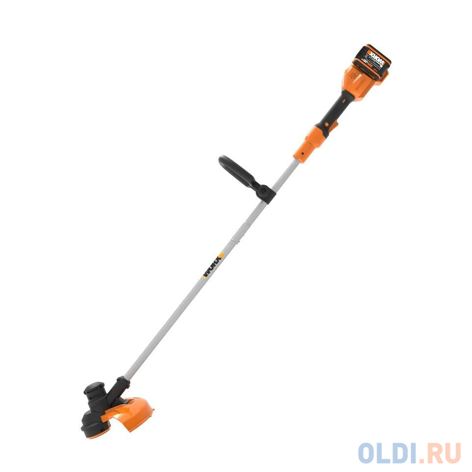 WORX Триммер аккумуляторный 40В, 33см, 2Ач х2, двойное ЗУ, коробка WG183E