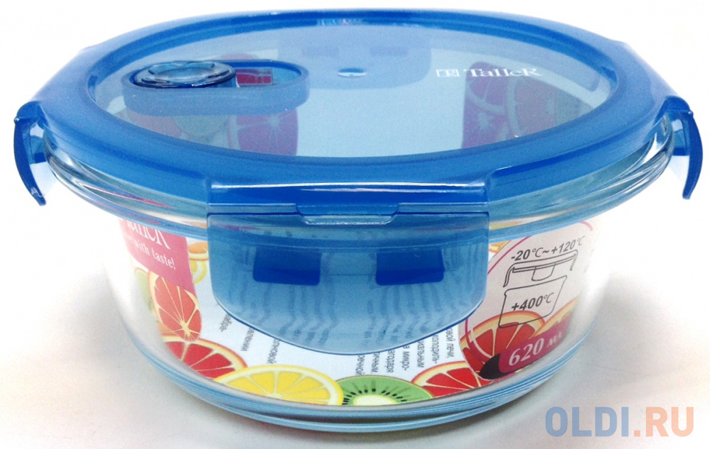 

8113-TR Контейнер для продуктов TalleR Жаропрочный, для хранения продуктов 950 мл, 17,9*17,9*7,6 см.