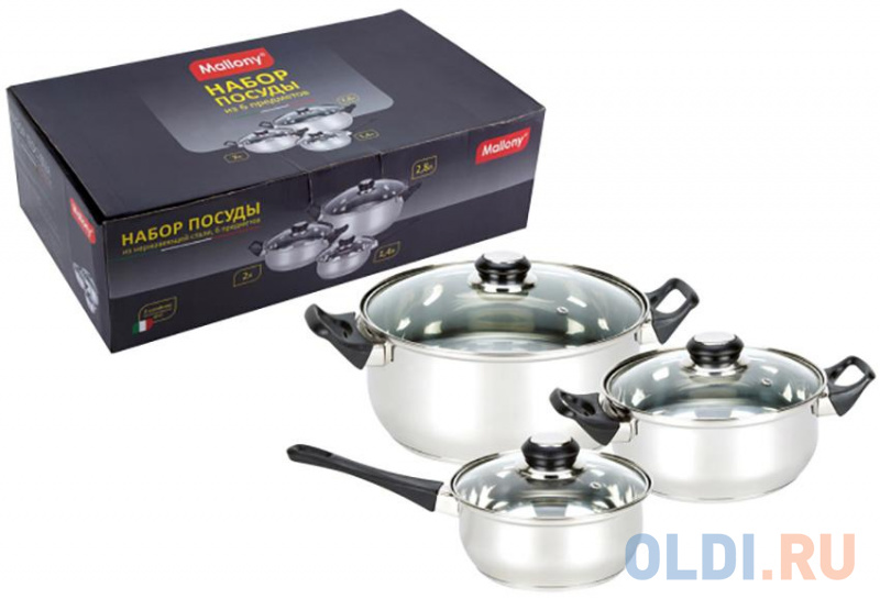 

Набор посуды Mallony BASK-SET-6 981055