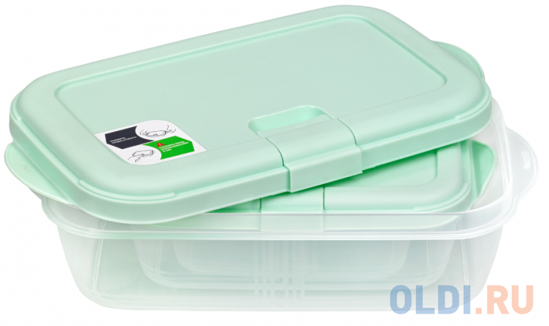 

Контейнер для СВЧ Violet Push 49219/41 мятный