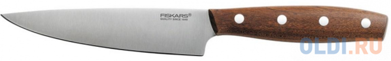 

Нож кухонный Fiskars Norr (1016477) стальной для чистки овощей и фруктов лезв.120мм прямая заточка коричневый