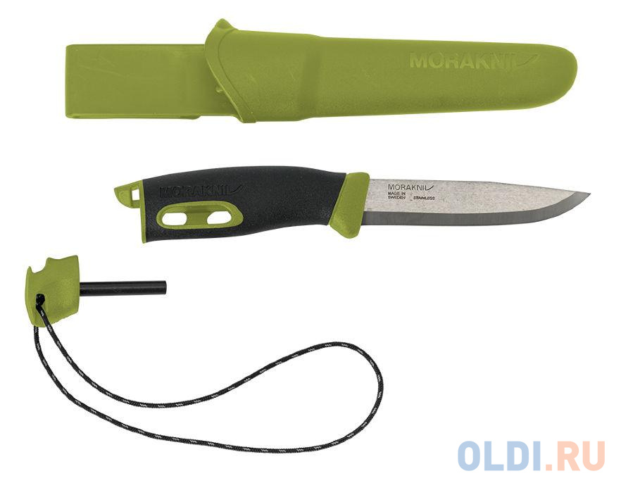 

Нож Morakniv Companion Spark (13570) стальной лезв.104мм черный/зеленый