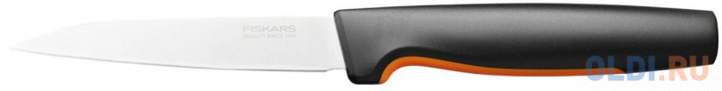 

Нож кухонный Fiskars Functional Form 1057542 стальной для чистки овощей и фруктов лезв.110мм прямая заточка черный/оранжевый