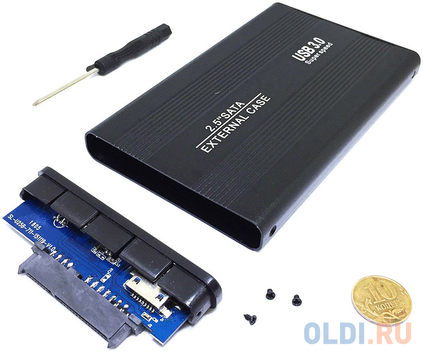 Переходники SSD external case USB3.0 - 2,5" SATA6G HDD/SSD (HU307B), Espada 43993 - фото 4
