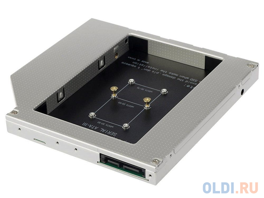 ORIENT UHD-2MSC12, Шасси для SSD mSATA для установки в SATA отсек оптического привода ноутбука 12.7 мм 30345 - фото 3