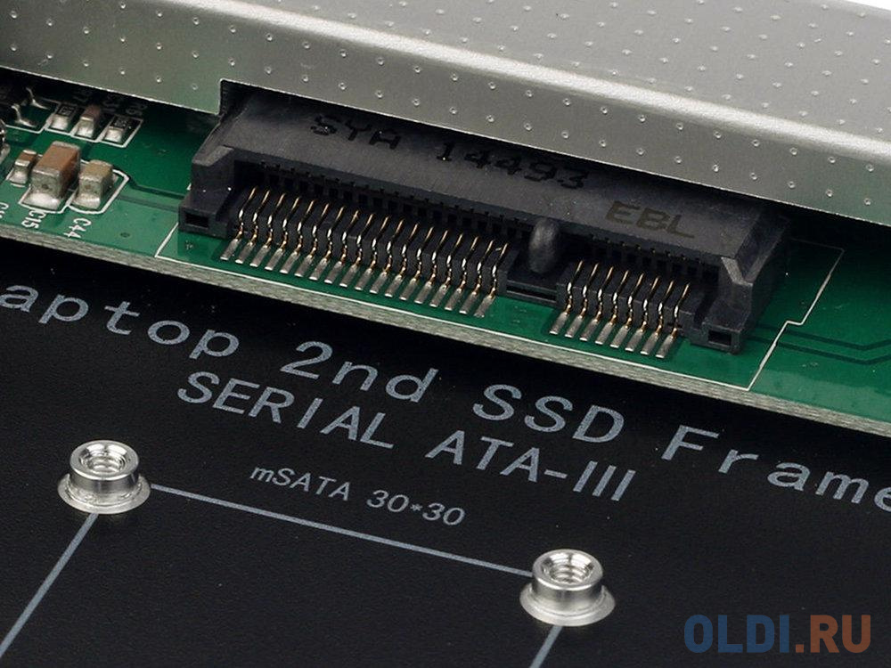 ORIENT UHD-2MSC12, Шасси для SSD mSATA для установки в SATA отсек оптического привода ноутбука 12.7 мм 30345 - фото 4