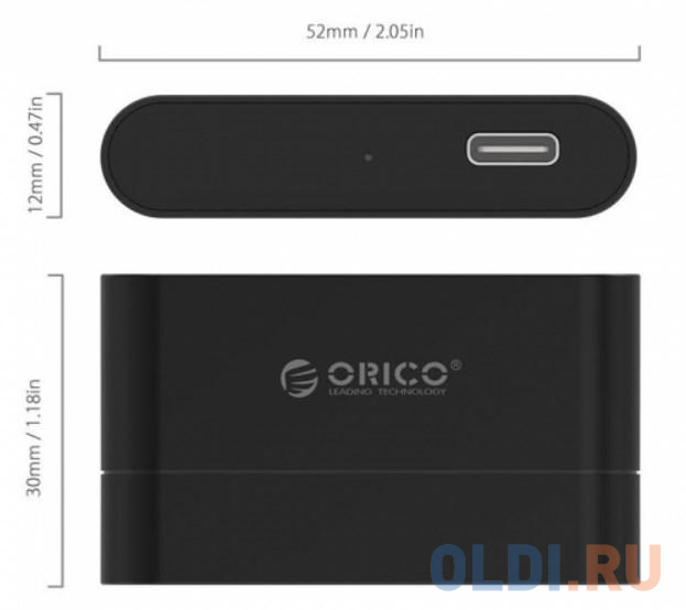 Адаптер-конвертор Orico 20UTS-C3 (черный), размер 2.5 ''