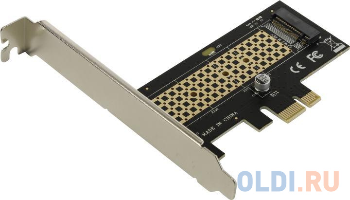 ORIENT C302E, Переходник PCI-Ex1->M.2 M-key NVMe SSD, тип 2230/2242/2260/2280, 2 планки крепления в комплекте (31152), размер М.2, цвет черный