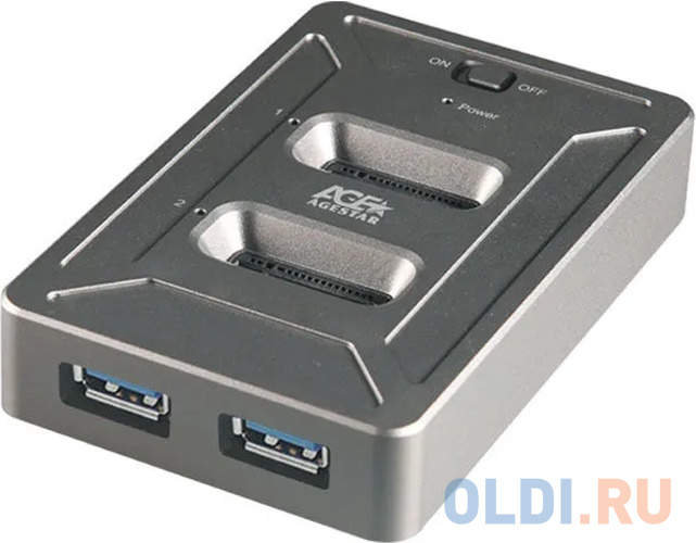 Док-станция SSD AgeStar 31CBNV2H NVMe USB3.2 алюминий серый M2 2280 M-key, размер М.2