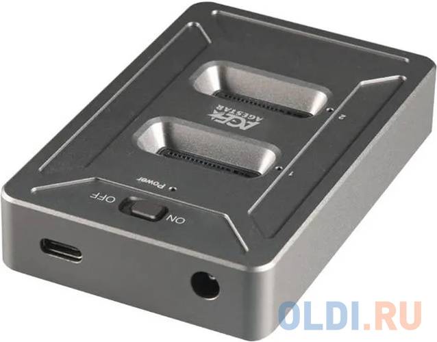 Док-станция SSD AgeStar 31CBNV2H NVMe USB3.2 алюминий серый M2 2280 M-key, размер М.2 - фото 2