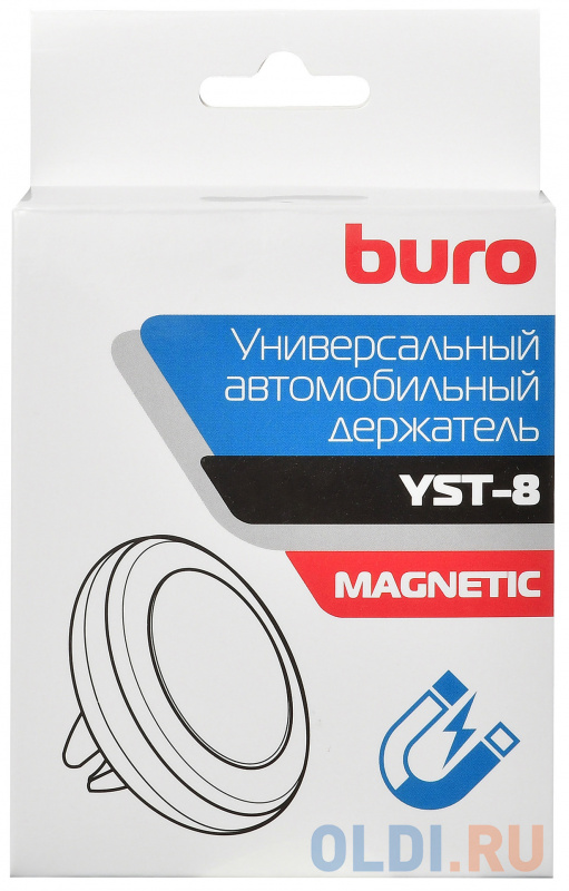 Держатель Buro YST-8 магнитный черный фото