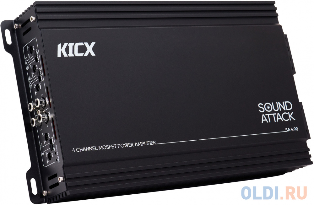 Усилитель автомобильный Kicx SA 4.90 четырехканальный, цвет чёрный, размер 324х178х51 мм - фото 1
