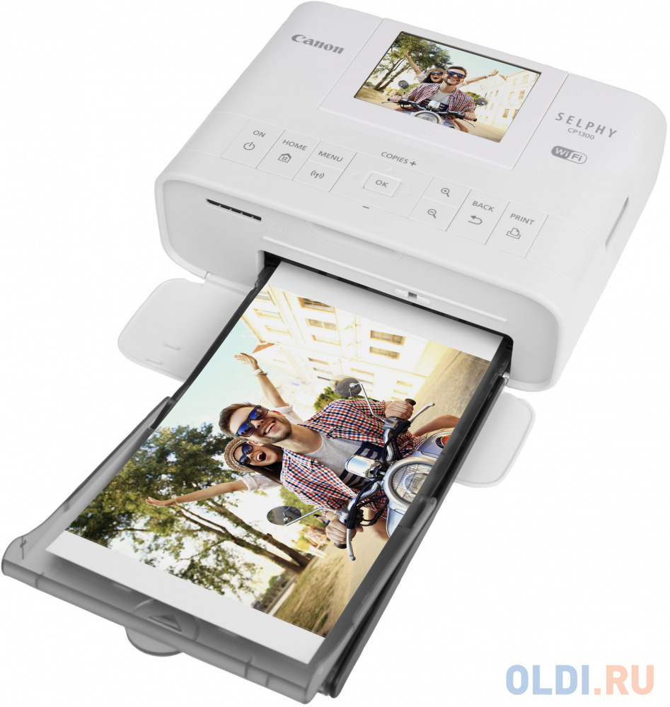 Принтер Canon Selphy 1300 цветной A6 300x300dpi Wi-Fi USB белый 2235C002 - фото 5